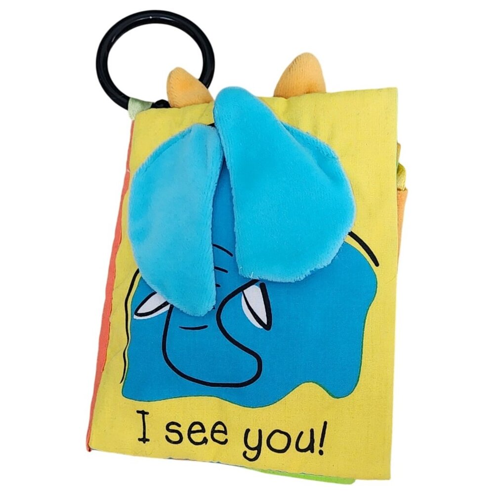 Parents Play & Learn Cloth Colorful Stroller Book Peek A Boo I See You Interacti
